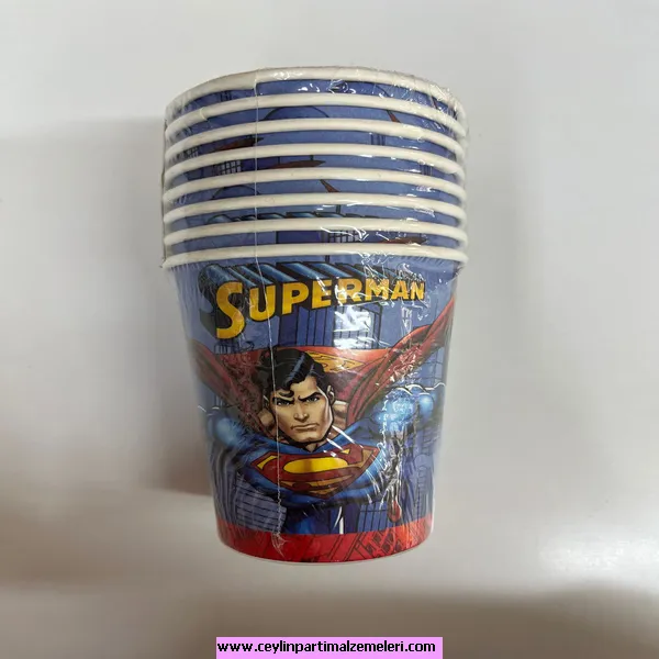 Süperman Temalı Karton Bardak